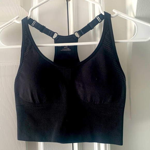 Tory Sport Tory Burch Racerback Longline Sports Bra Black w/ optional Pads XS - Picture 5 of 10